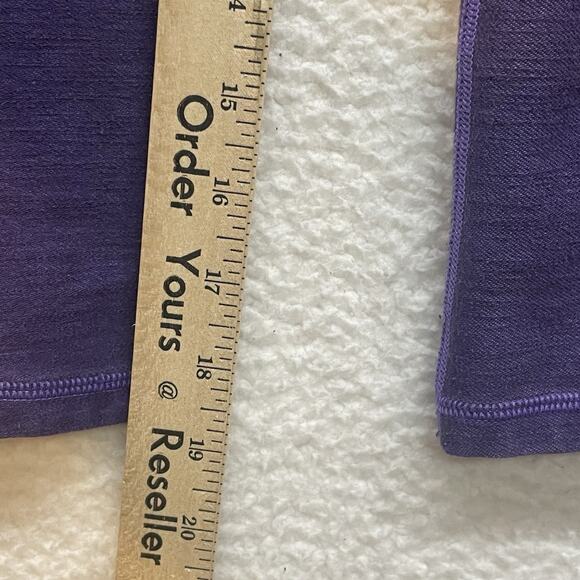 Lululemon Leggings Womens 4 Purple Groove Crop Split Leg Low Rise Workout Gym - Picture 9 of 10
